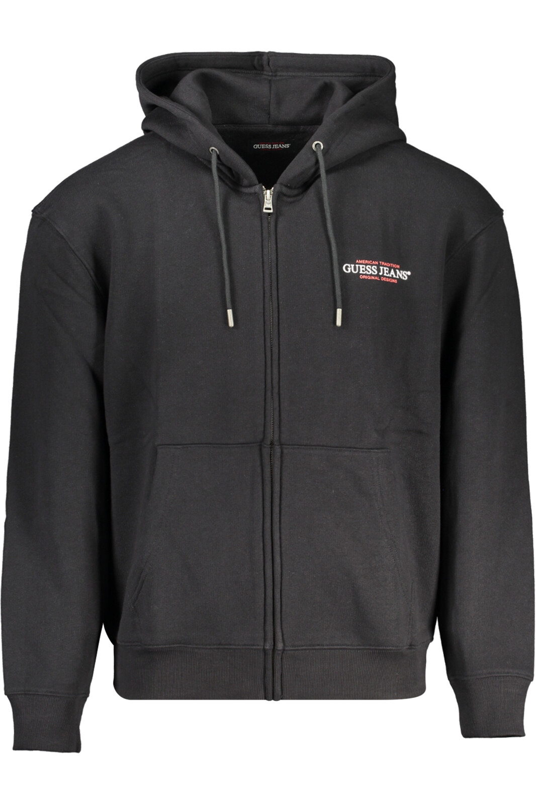 GUESS JEANS MEN'S ZIP-UP SWEATSHIRT BLACK