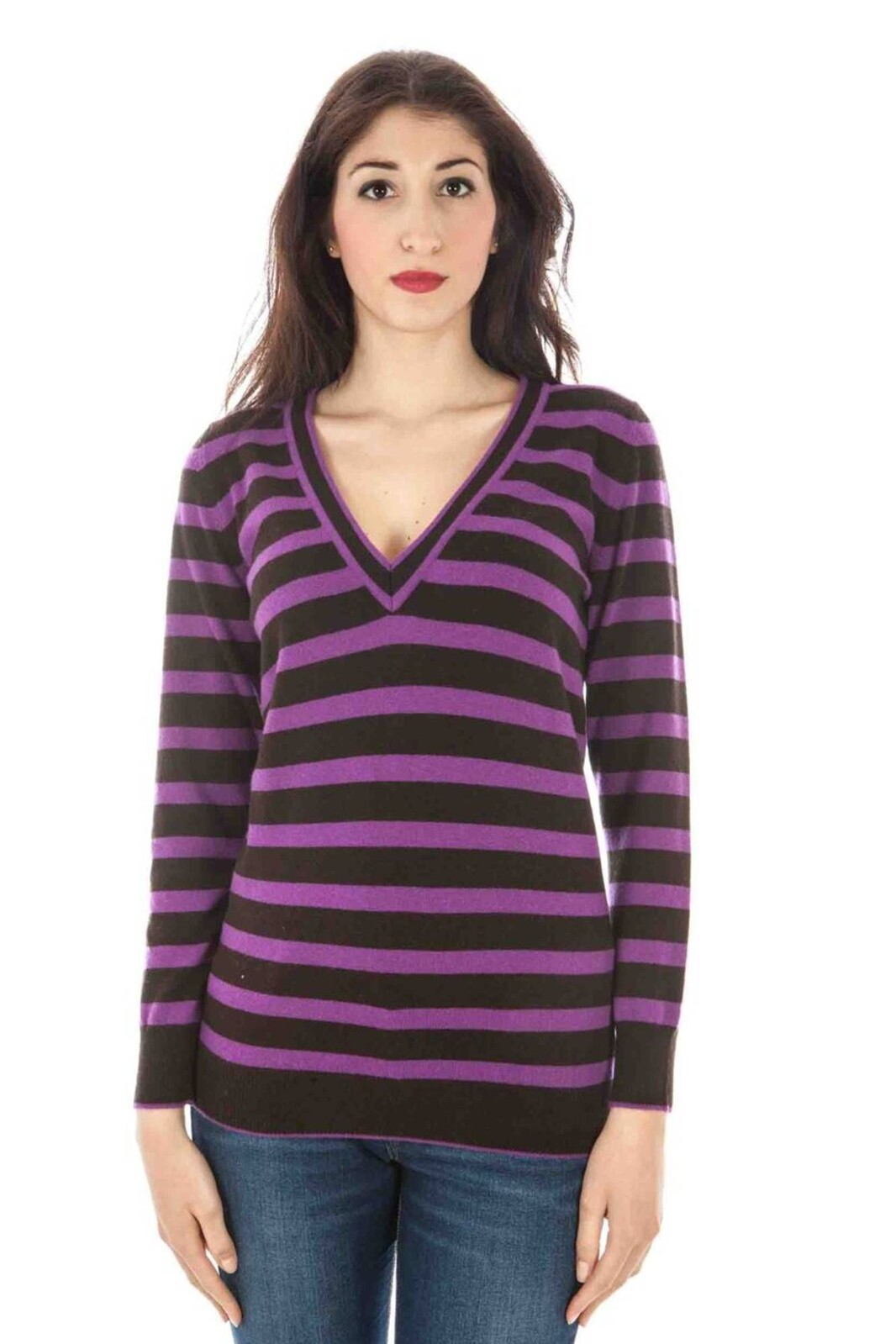 FRED PERRY WOMEN'S PURPLE SWEATER