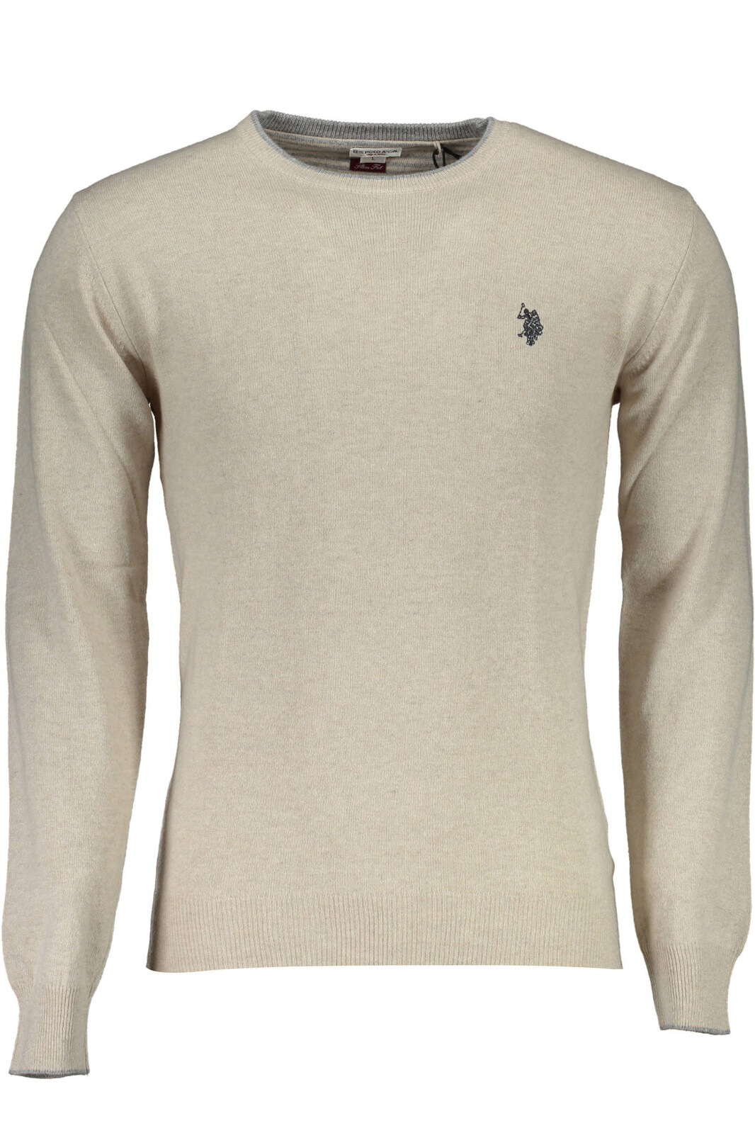 US POLO BEIGE MEN'S SWEATER