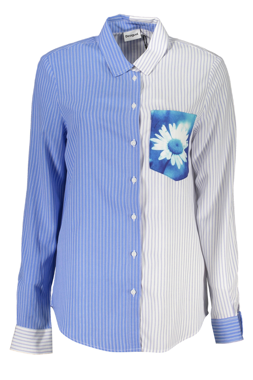 DESIGUAL WOMEN'S LONG SLEEVE SHIRT BLUE