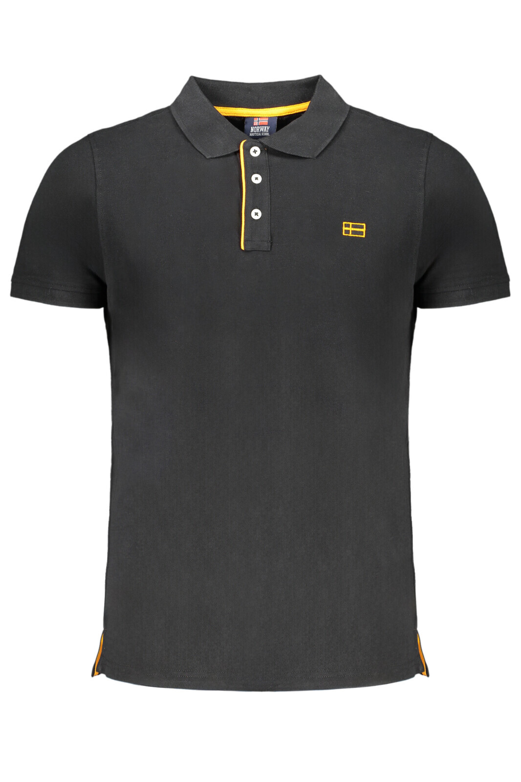 NORWAY 1963 MEN'S BLACK SHORT SLEEVE POLO SHIRT