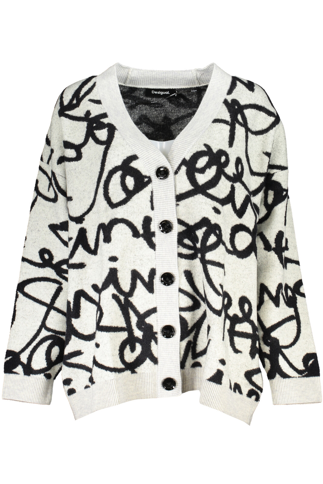 DESIGUAL WHITE WOMEN'S CARDIGAN