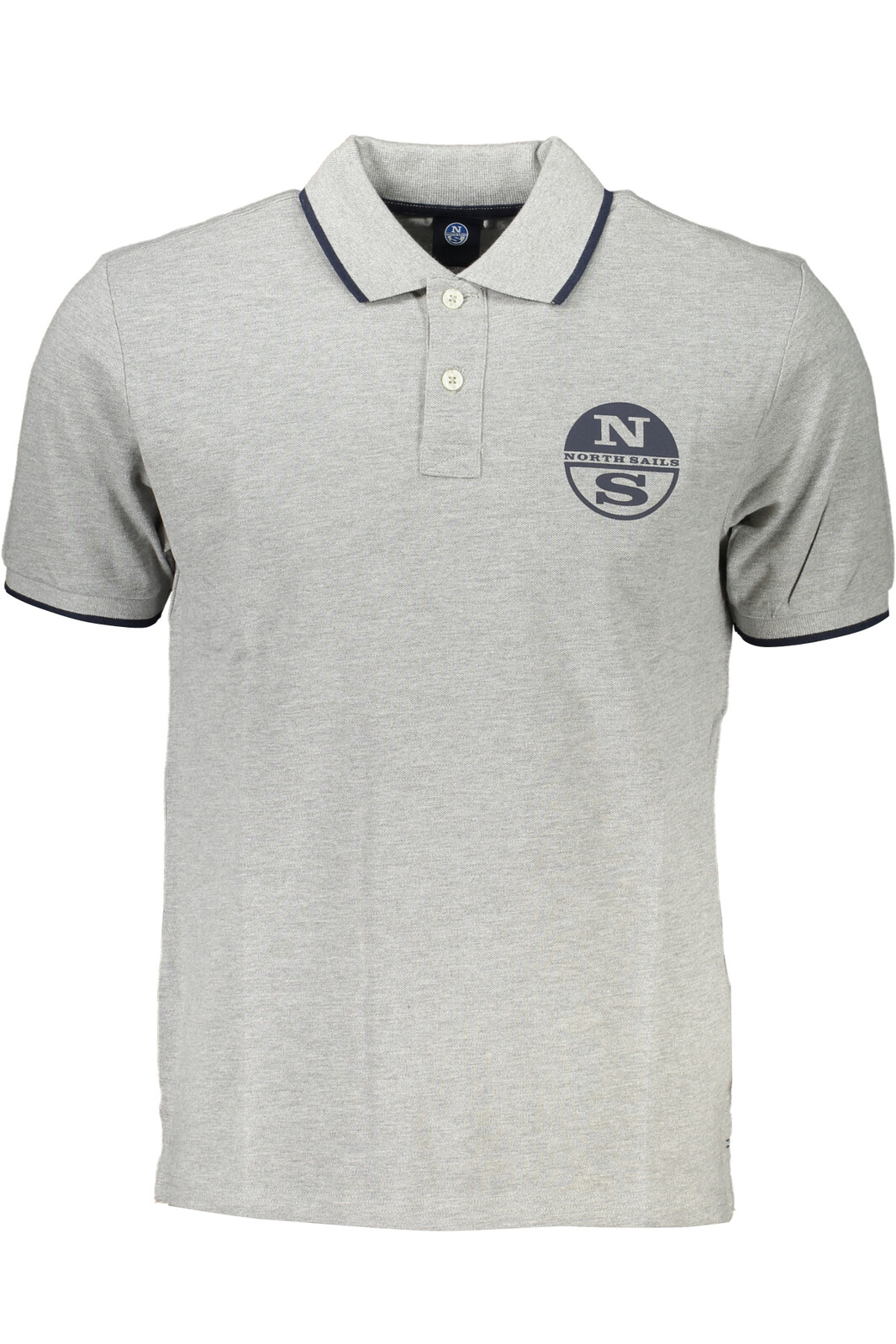 NORTH SAILS MEN'S GRAY SHORT SLEEVED POLO SHIRT