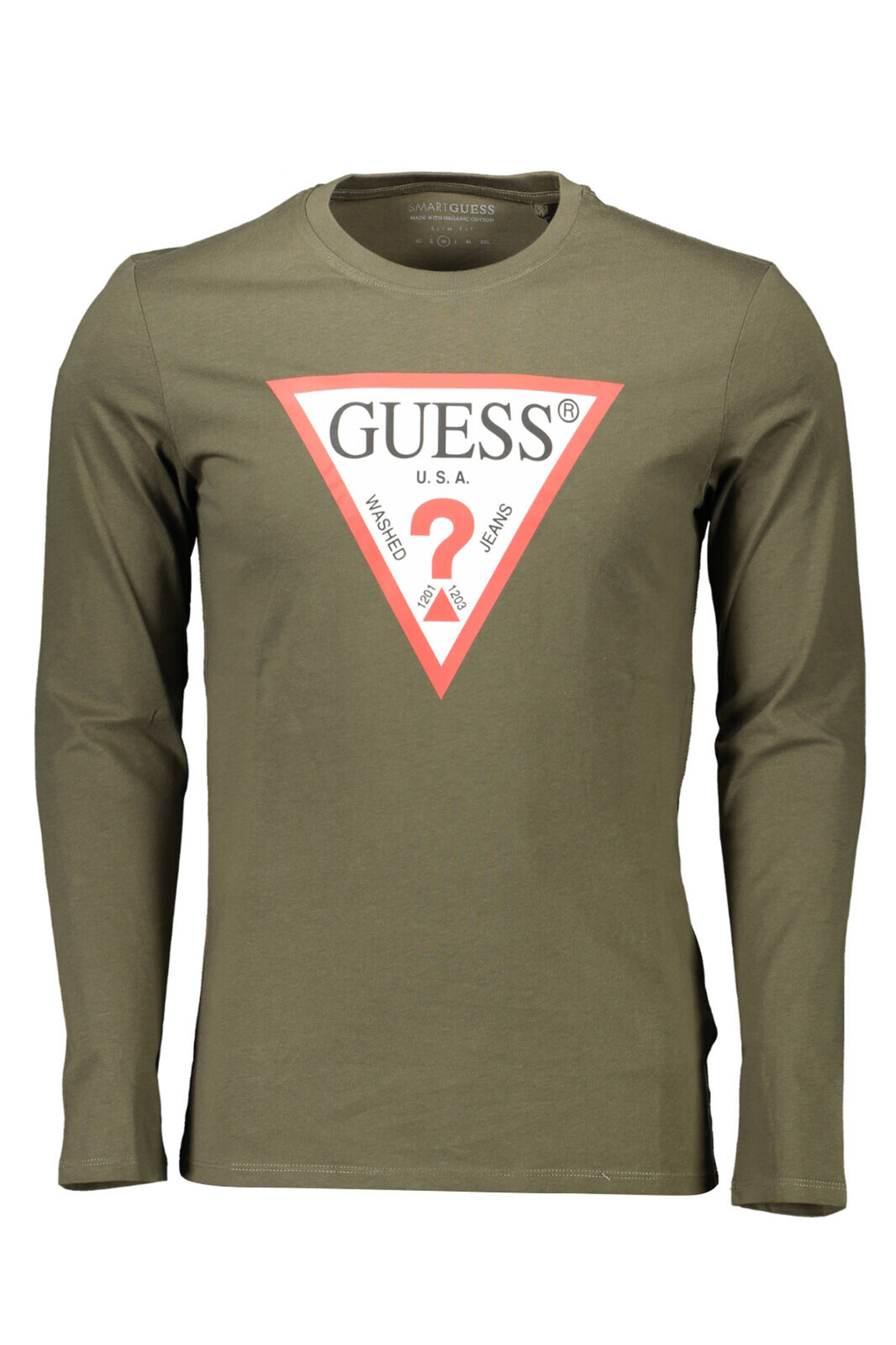 GUESS JEANS GREEN MAN LONG SLEEVE T-SHIRT