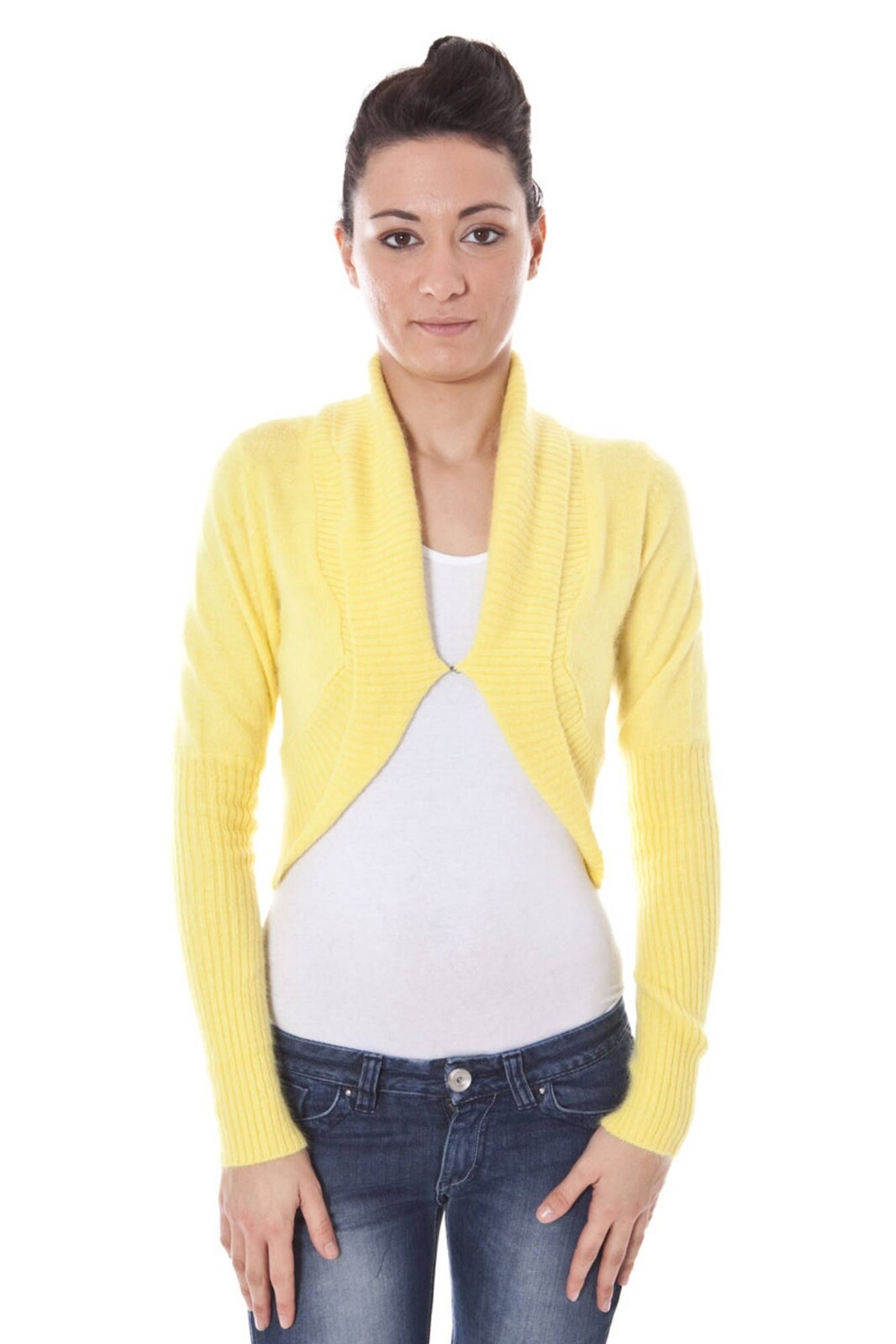 DATCH SHRUG LONG SLEEVE WOMAN YELLOW