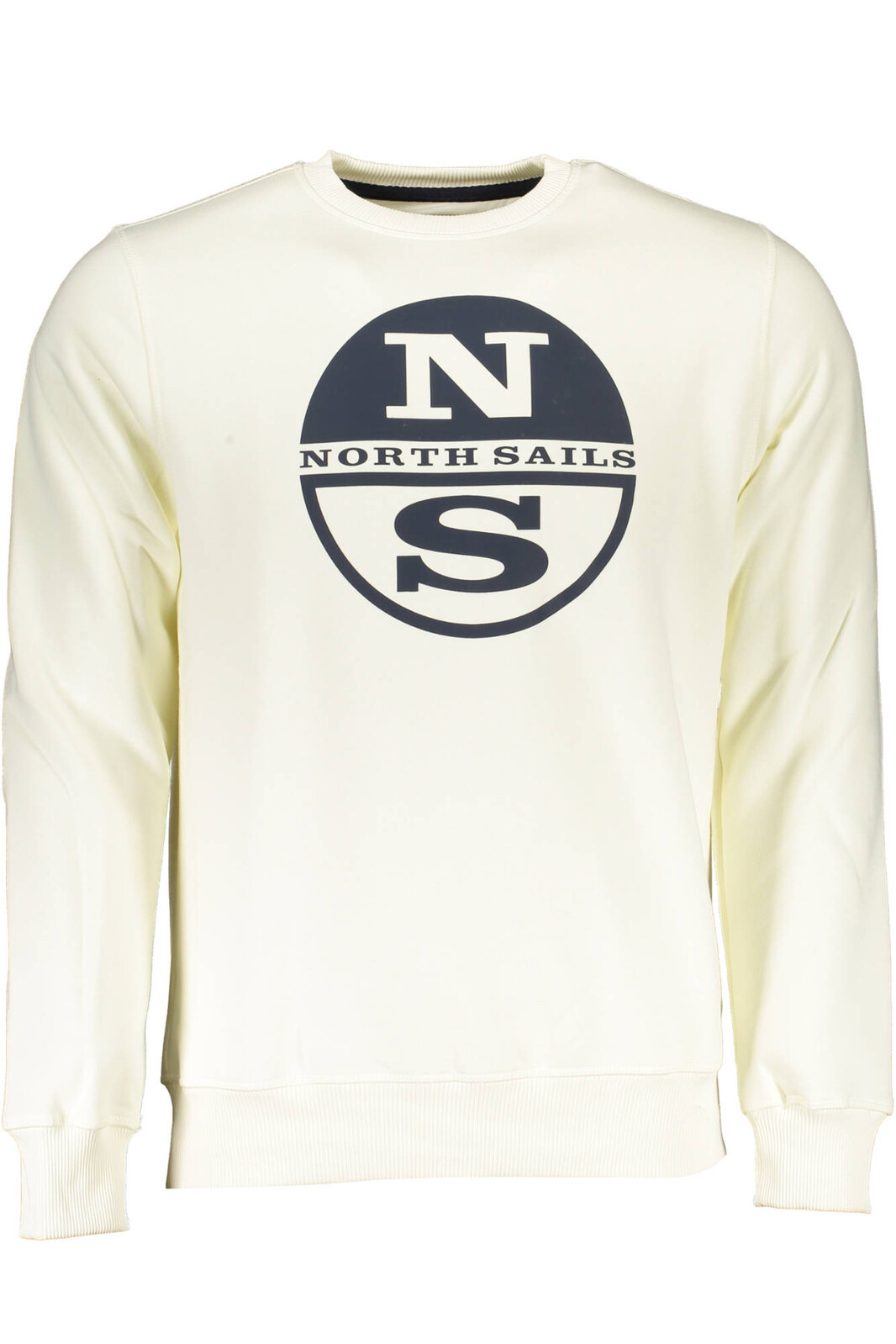 NORTH SAILS WHITE MEN'S SWEATSHIRT WITHOUT ZIP