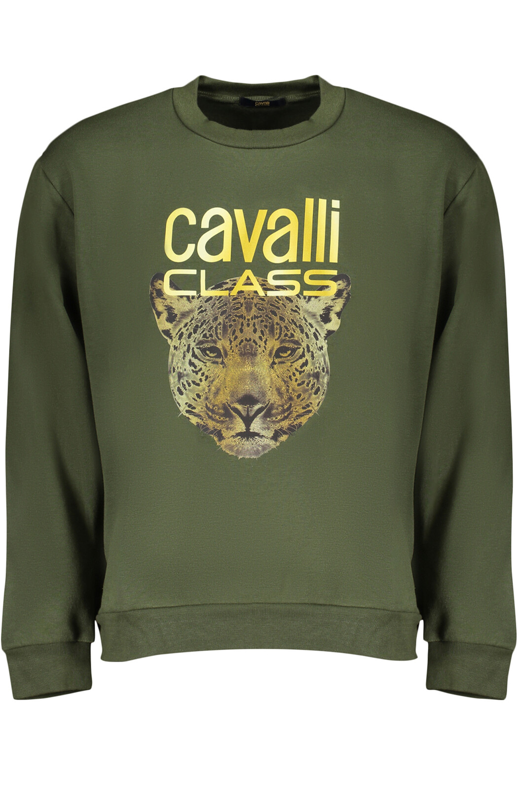 CAVALLI CLASS GREEN MEN'S ZIPLESS SWEATSHIRT