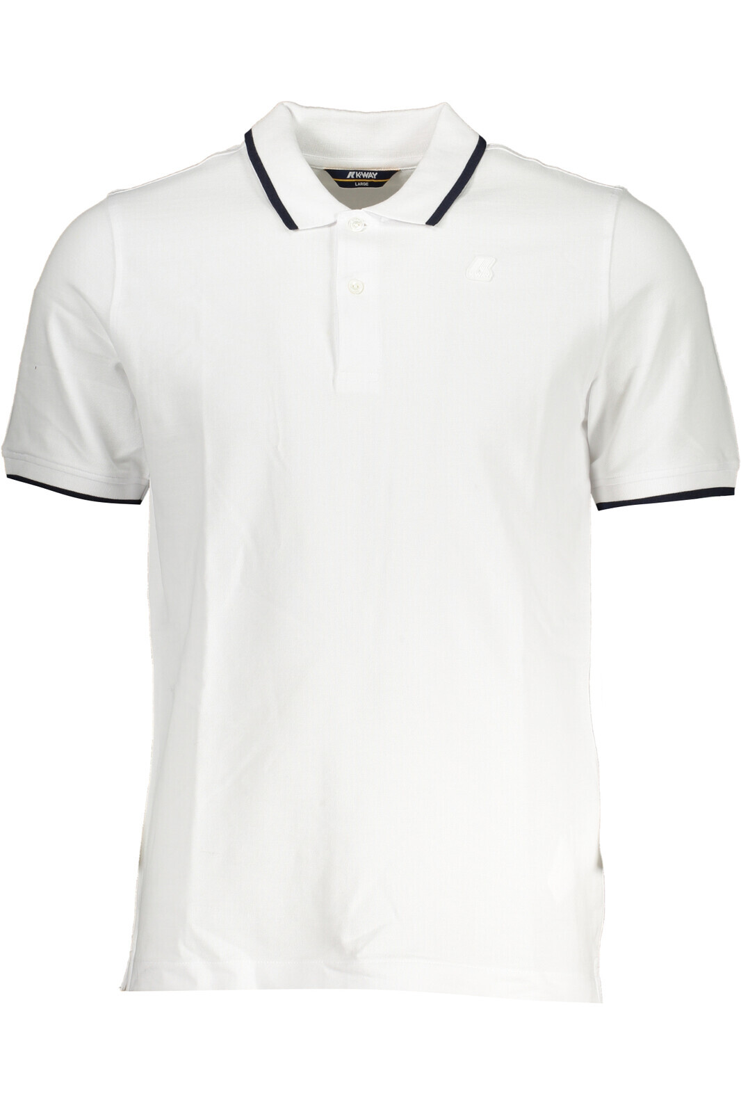 K-WAY MEN'S WHITE SHORT SLEEVED POLO SHIRT