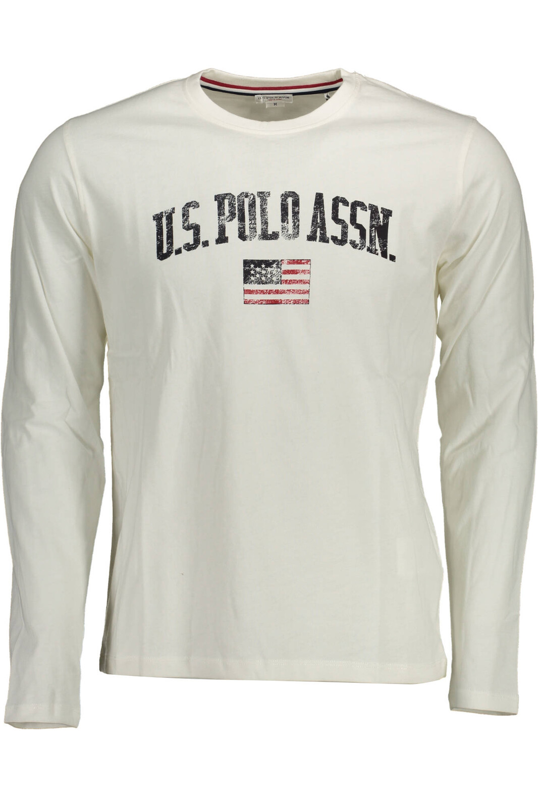 US POLO T-SHIRT LONG SLEEVE MAN WHITE