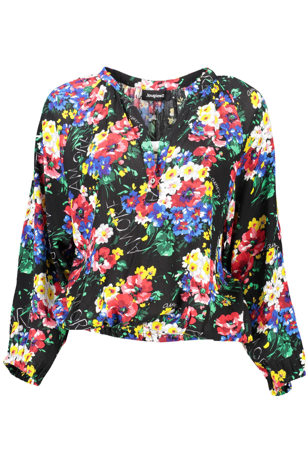 DESIGUAL WOMEN'S LONG SLEEVE T-SHIRT BLACK