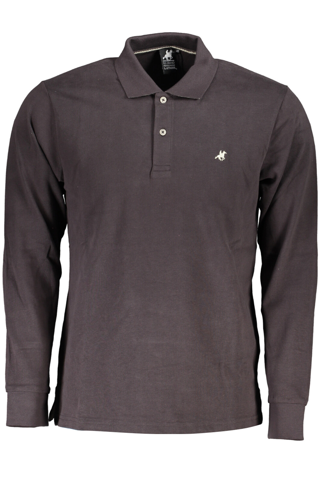 US GRAND POLO MEN'S LONG SLEEVED POLO GRAY