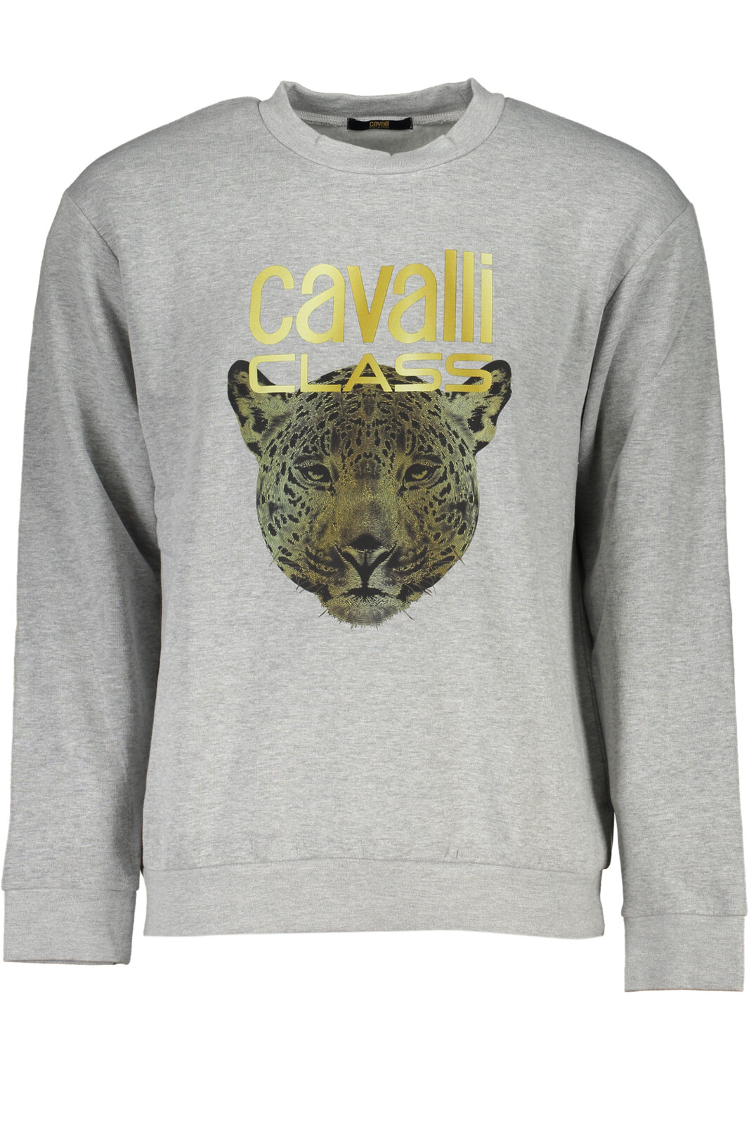 CAVALLI CLASS MEN'S GRAY ZIPLESS SWEATSHIRT