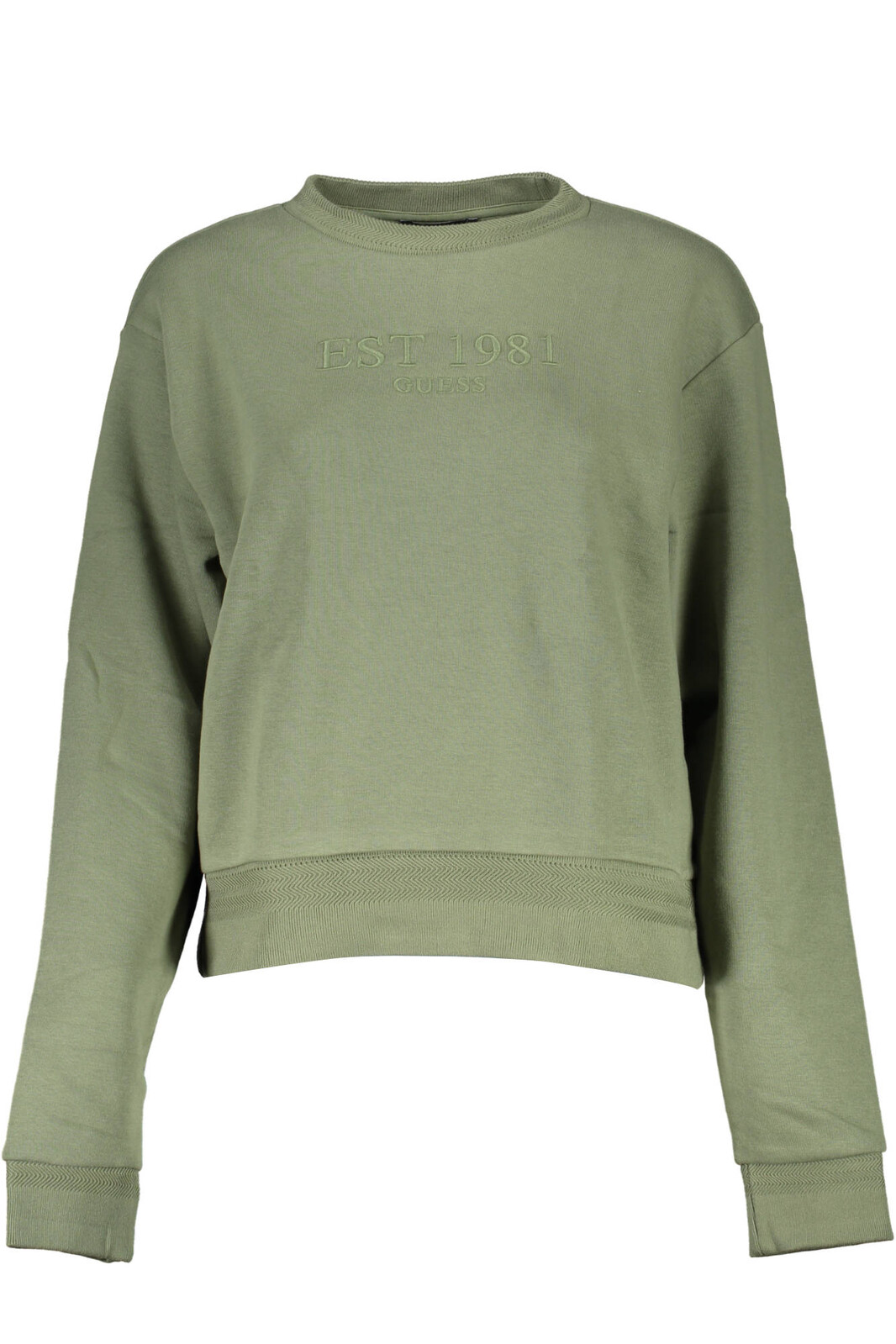 GUESS JEANS SWEATSHIRT WITHOUT ZIP WOMAN GREEN