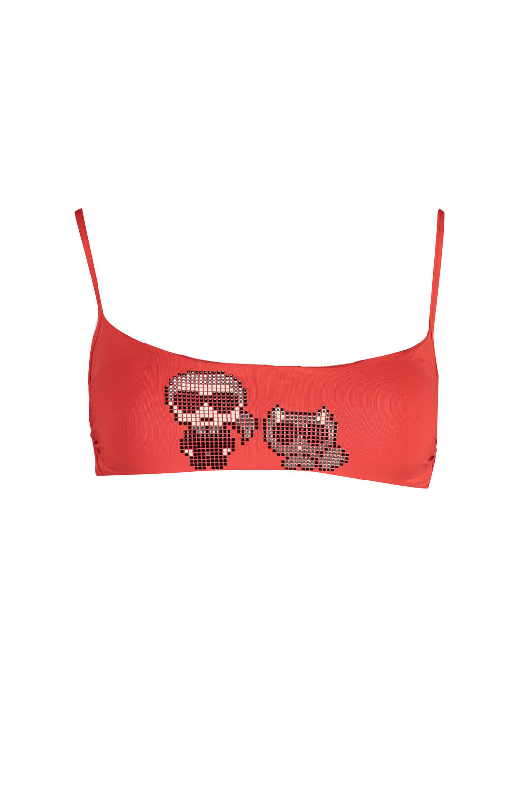 KARL LAGERFELD BEACHWEAR TOP WOMEN'S COSTUME RED