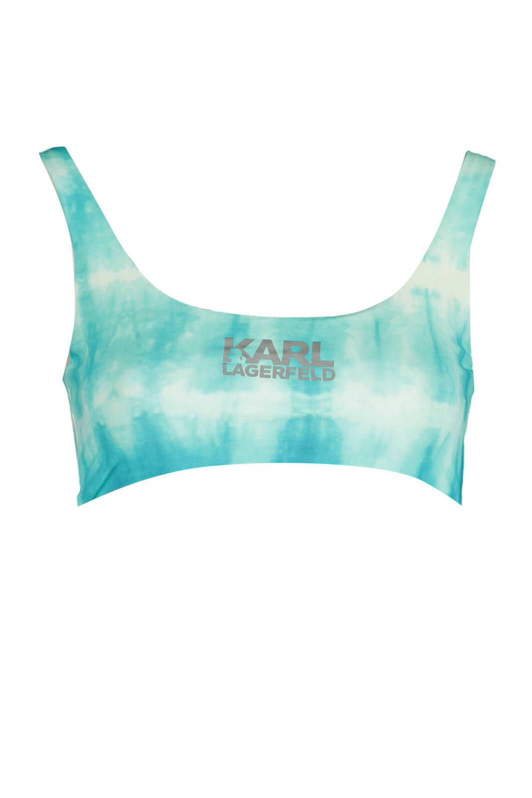 KARL LAGERFELD BEACHWEAR TOP WOMEN'S SWIMSUIT BLUE