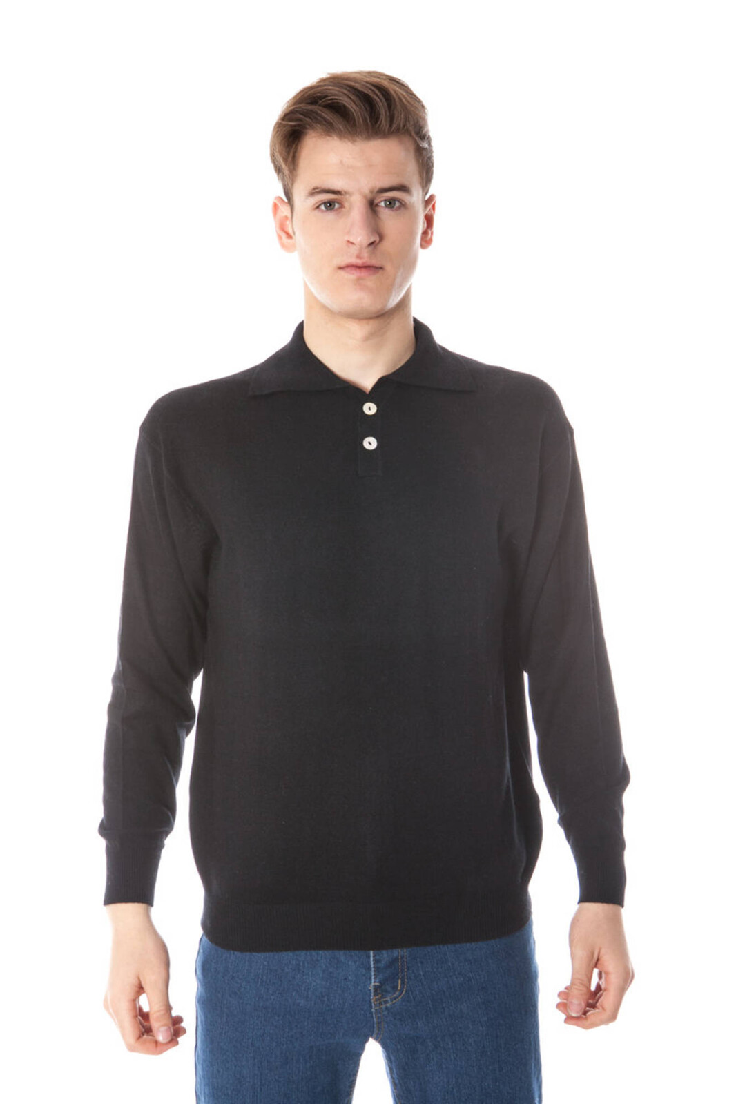 YUKO MEN'S BLACK SWEATER
