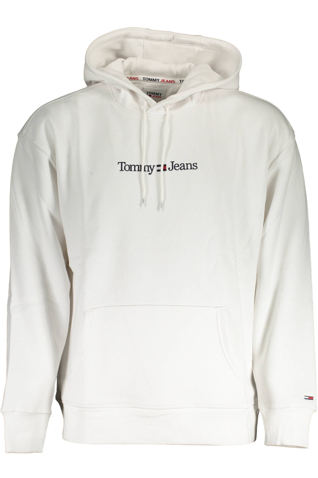 TOMMY HILFIGER MEN'S WHITE ZIPPED SWEATSHIRT