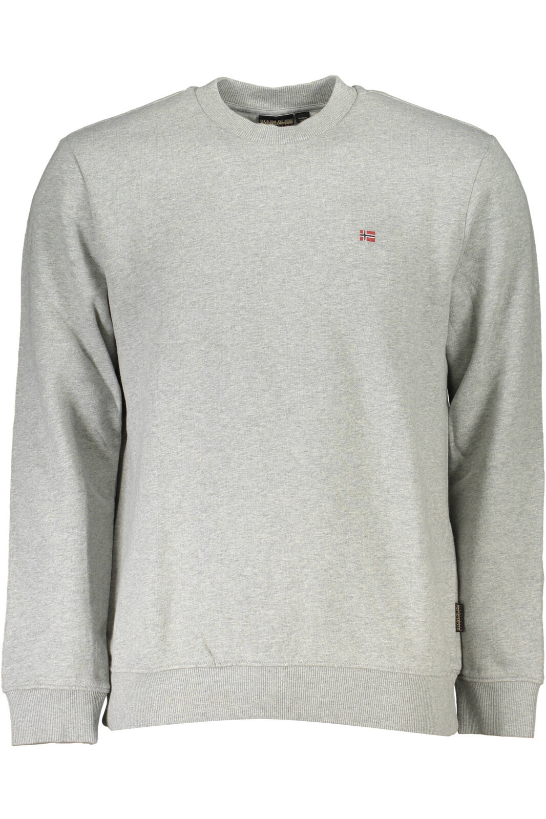 NAPAPIJRI MEN'S GRAY ZIPLESS SWEATSHIRT