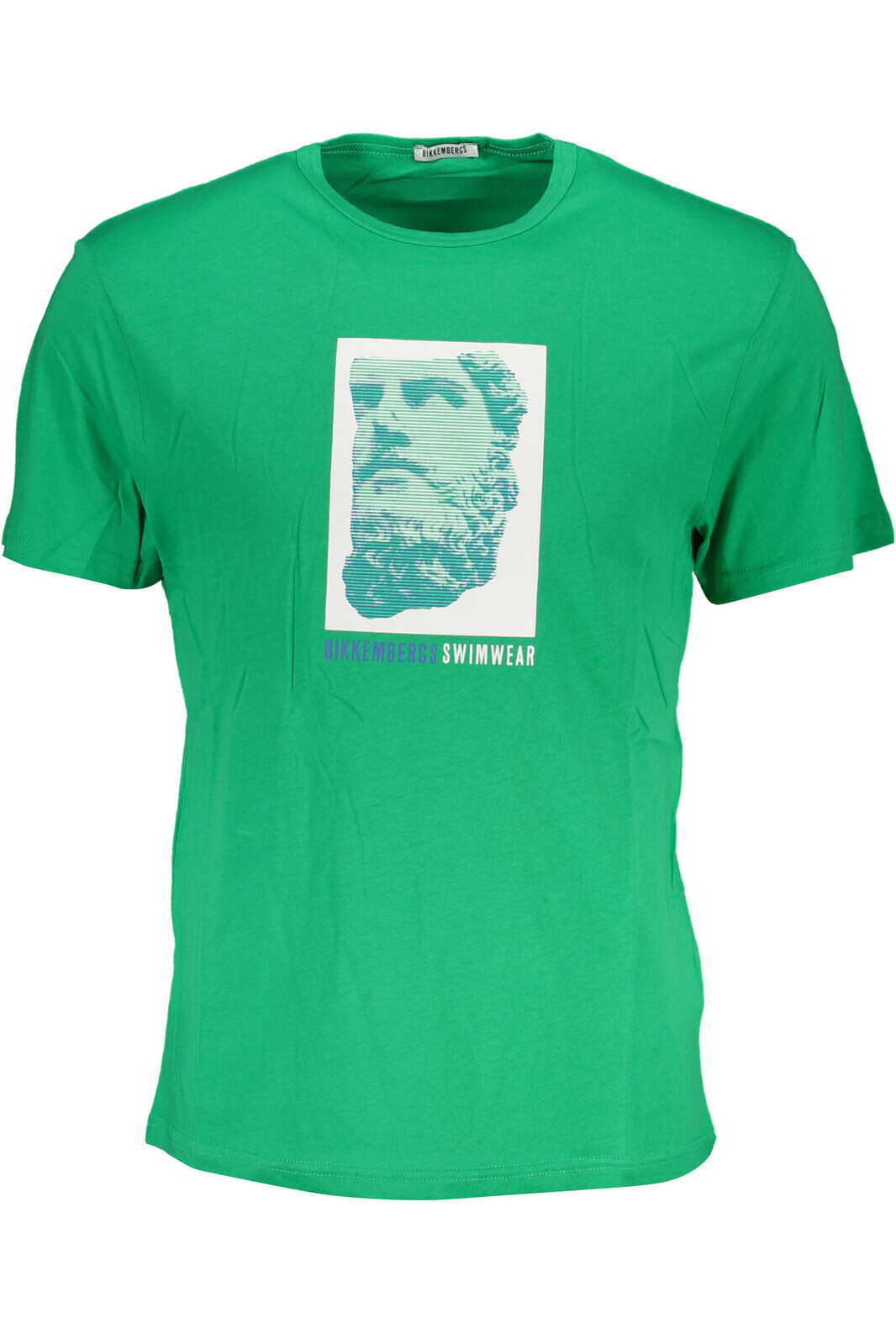 BIKKEMBERGS GREEN MEN'S SHORT SLEEVE T-SHIRT
