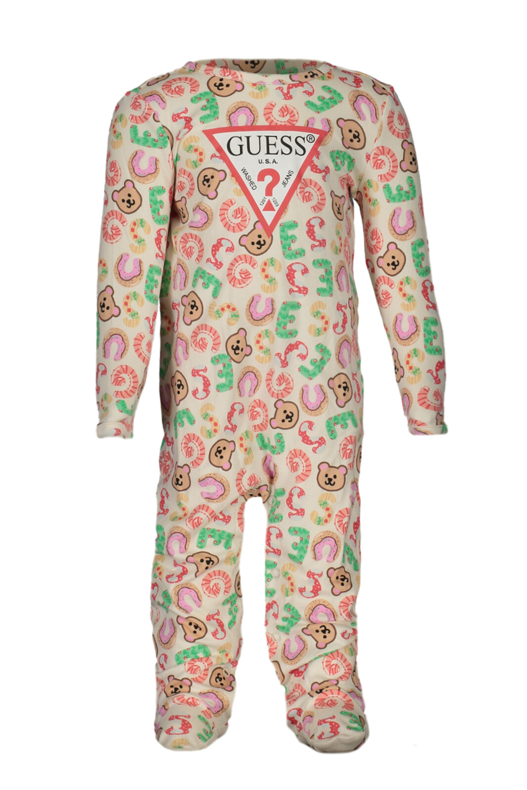 GUESS JEANS WHITE LONG SLEEVED T-SHIRT FOR CHILDREN