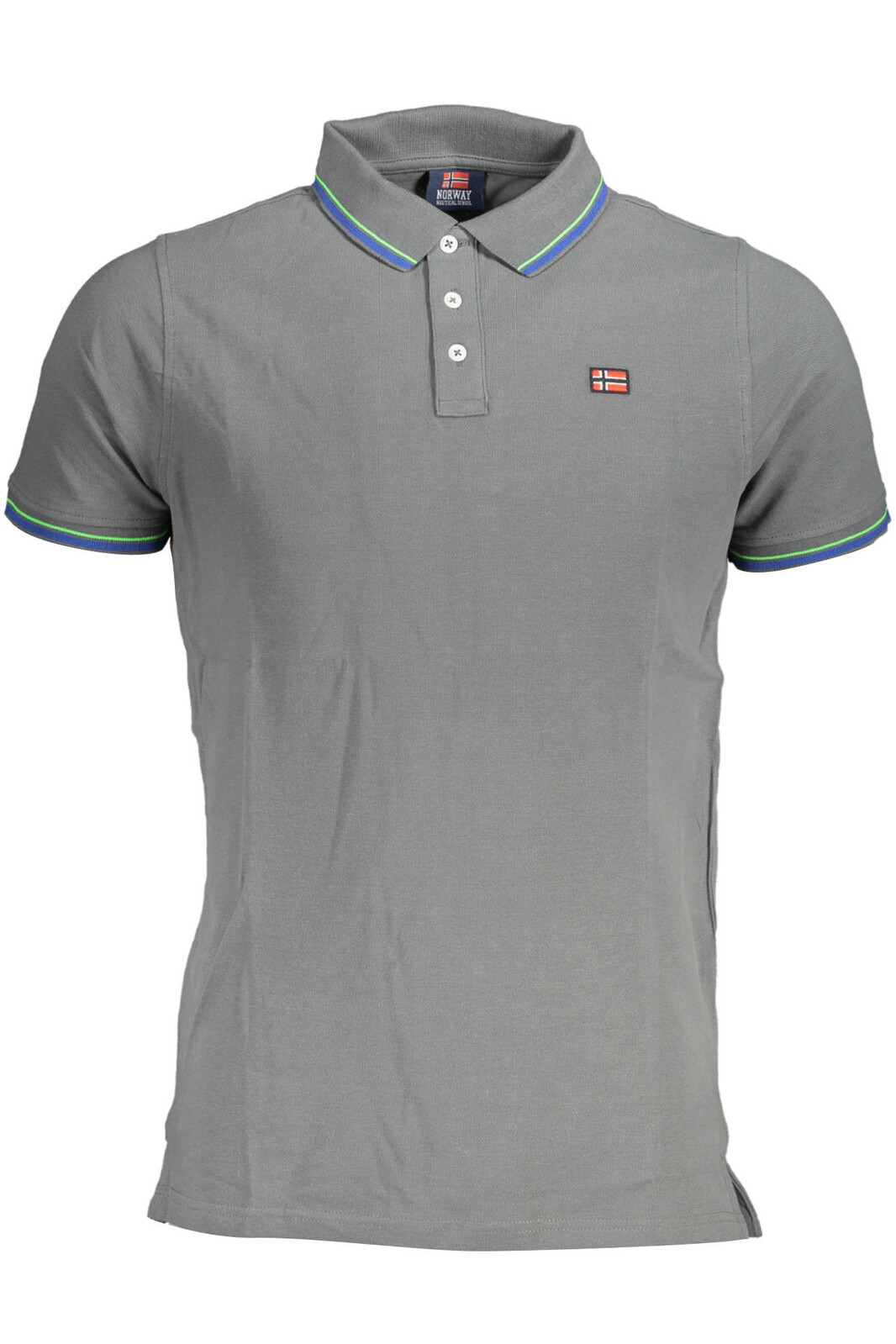 NORWAY 1963 MEN'S SHORT SLEEVE POLO SHIRT GREY