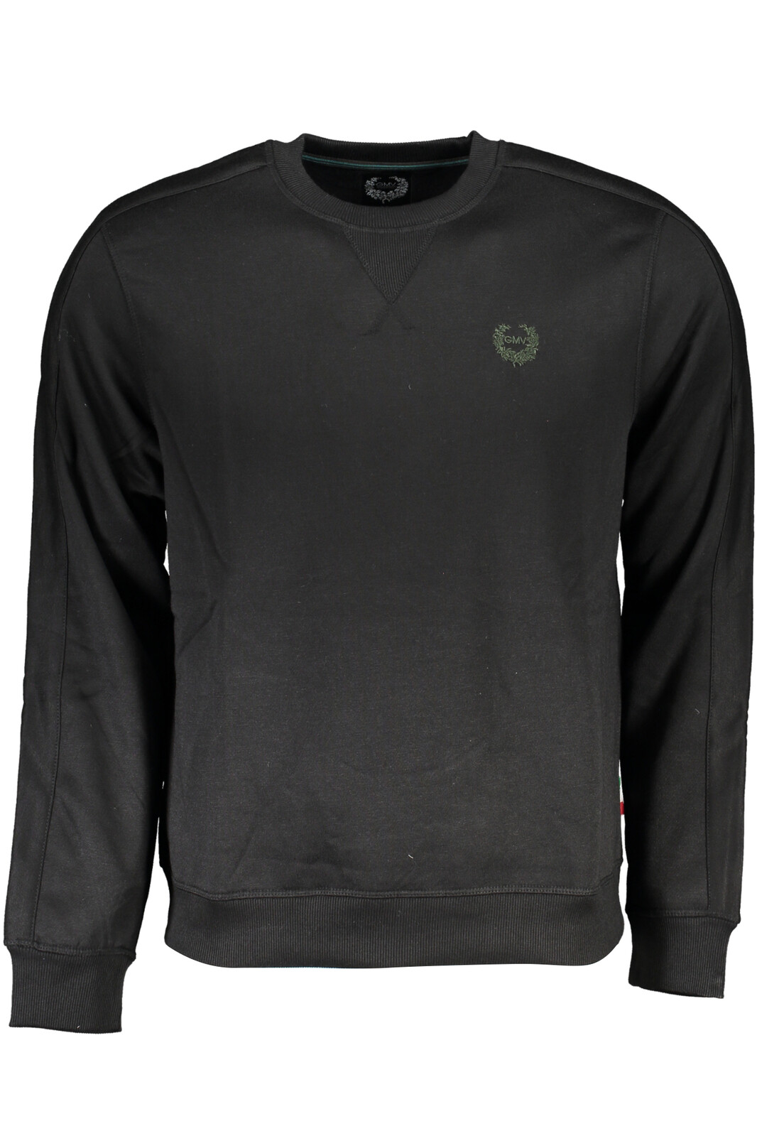 GIAN MARCO VENTURI BLACK MEN'S ZIPLESS SWEATSHIRT