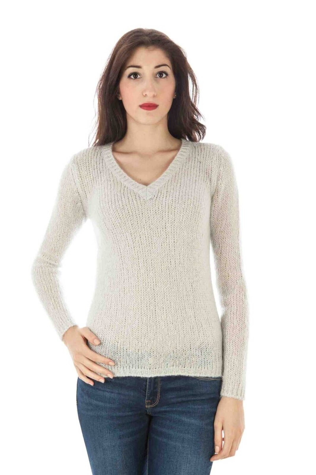 FRED PERRY WOMEN'S WHITE SWEATER