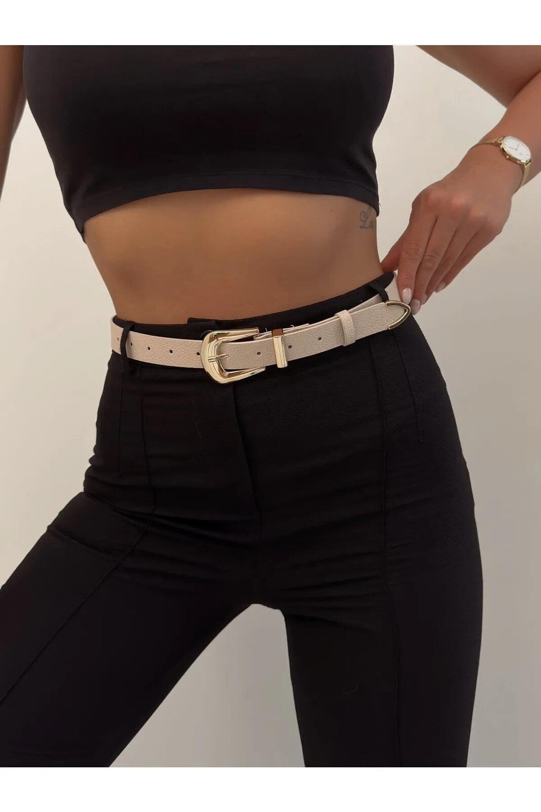 64824 Dewberry Womens Trouser Belt-BEIGE