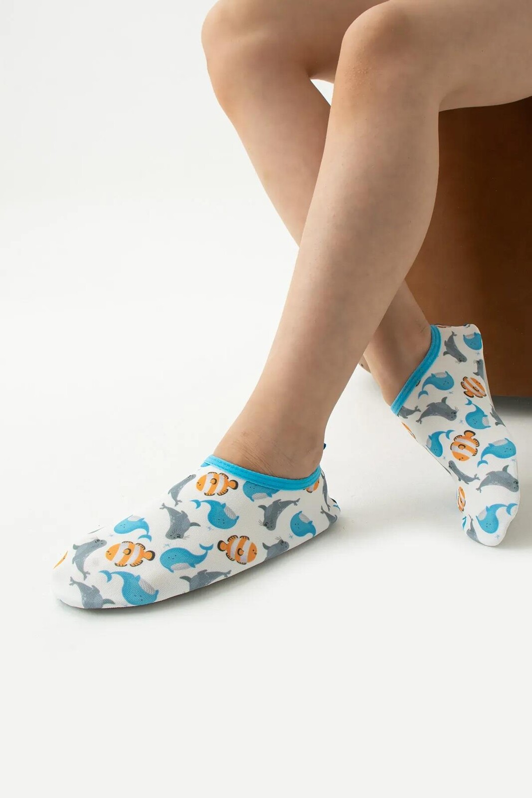 22256 Dewberry Non-Slip, Pool and Sea Shoes for Kids-BLUE