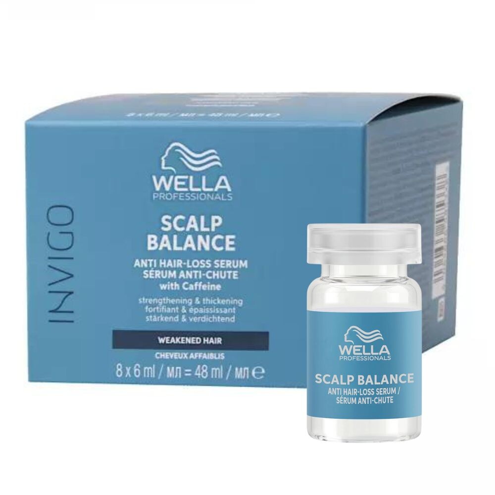 WELLA PROFESSIONALS PO Wella Professionals Invigo Balance Anti-hair Loss Serum 8x6 ml New POŠKOZENÉ