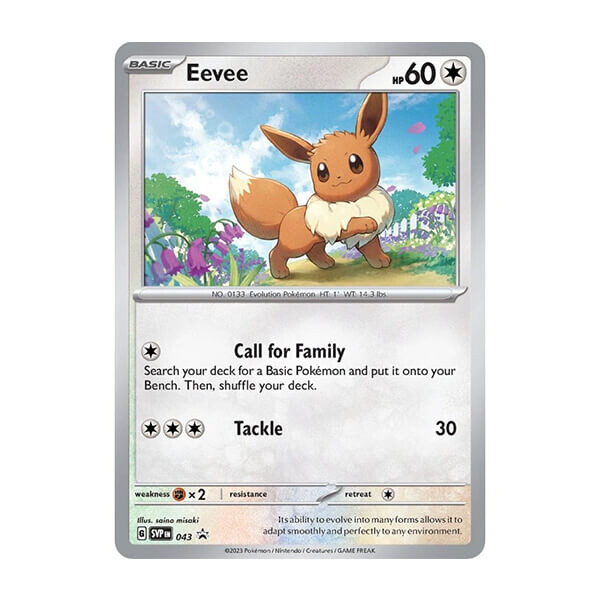 Pokémon karta Eevee HP60 z Obsidian Flames 3-Pack Blisteru