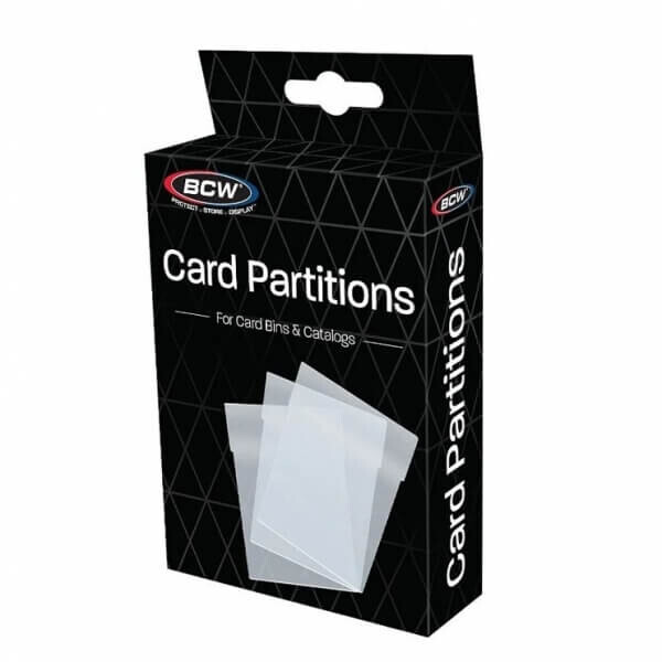 Oddělovače do přenosného boxu BCW Card Bin Partitions Clear - 12 ks