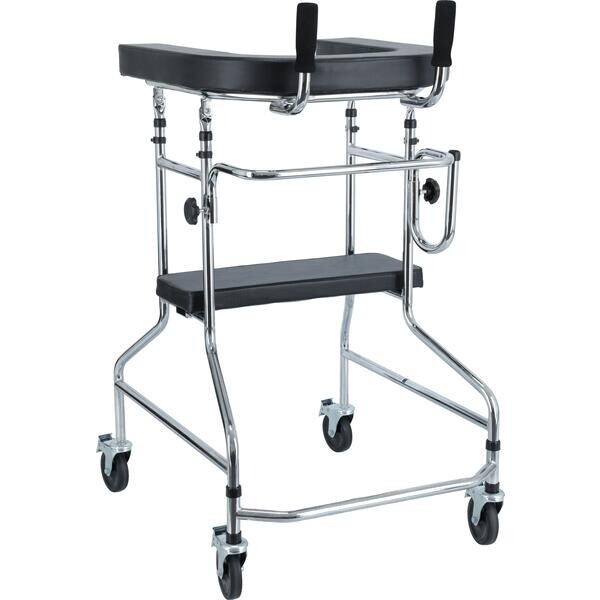 Pojízdné chodítko s opěrnou plochou a sedadlem