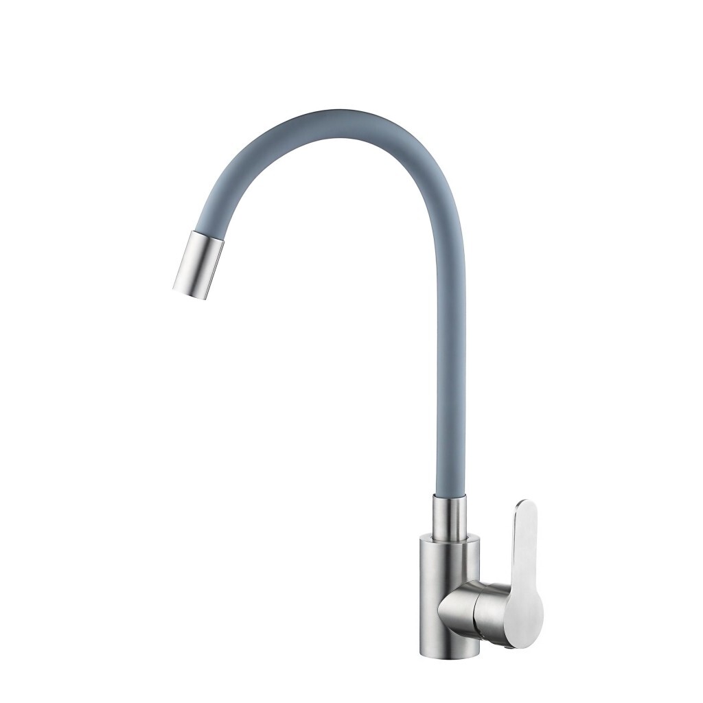 VELAZO Kuchyňská baterie s flexibilním výtokem šedá/ ocel VELAZ8105SG