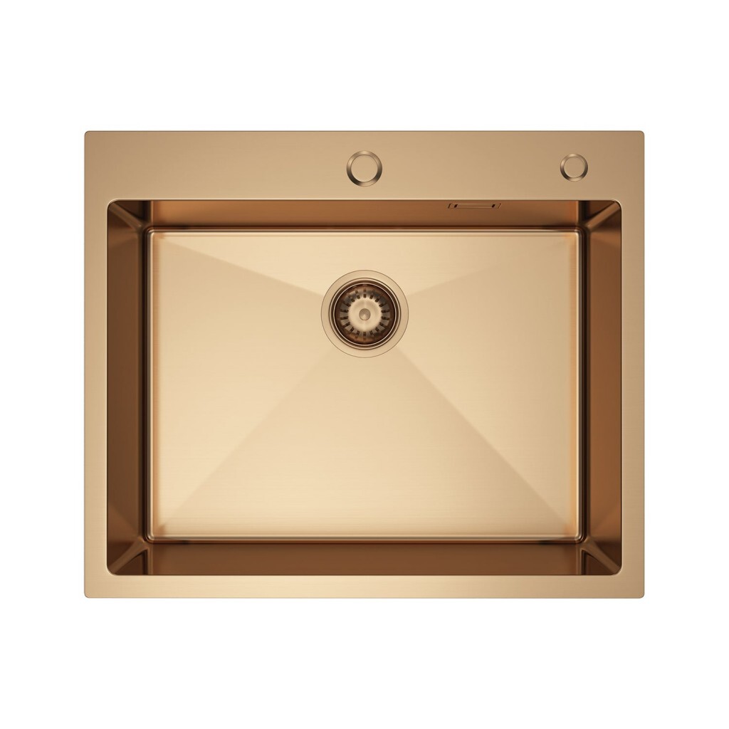 VELAZO Kuchyňský dřez z nerezové oceli 60 x 50, růžové zlato VELAZ6050Z