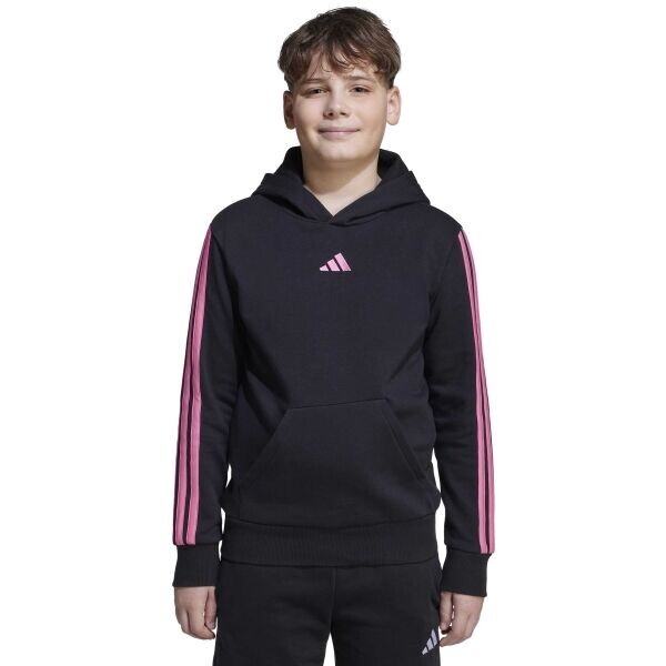 adidas ESSENTIALS 3- STRIPES Dětská mikina, černá, velikost
