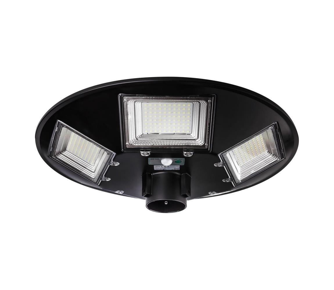 LED Solární pouliční lampa se senzorem LED/22W/6V 6500K IP65 černá + DO