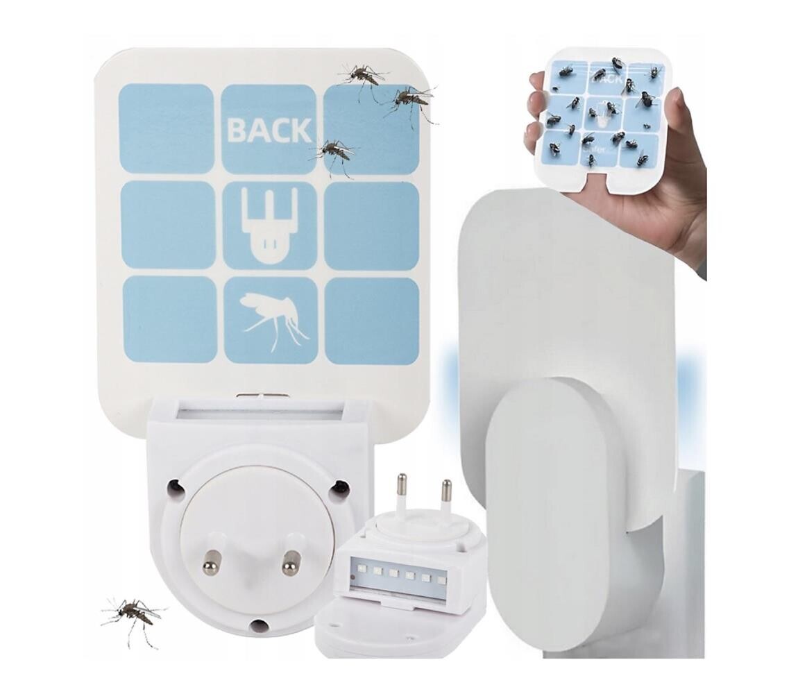 LED Světelná nástraha na hubení komárů s vyměnitelnými destičkami UV/230V