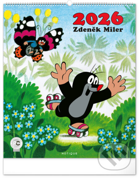 NOTIQUE Nástenný kalendár Krtko 2026, 48 x 56 cm - Notique