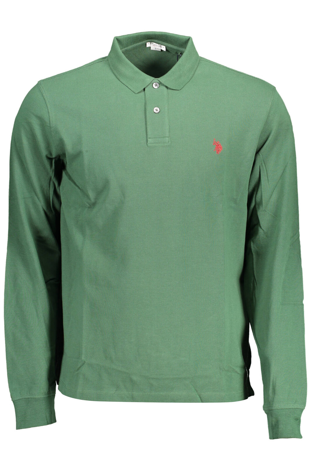 US POLO MAN GREEN LONG SLEEVED POLO SHIRT