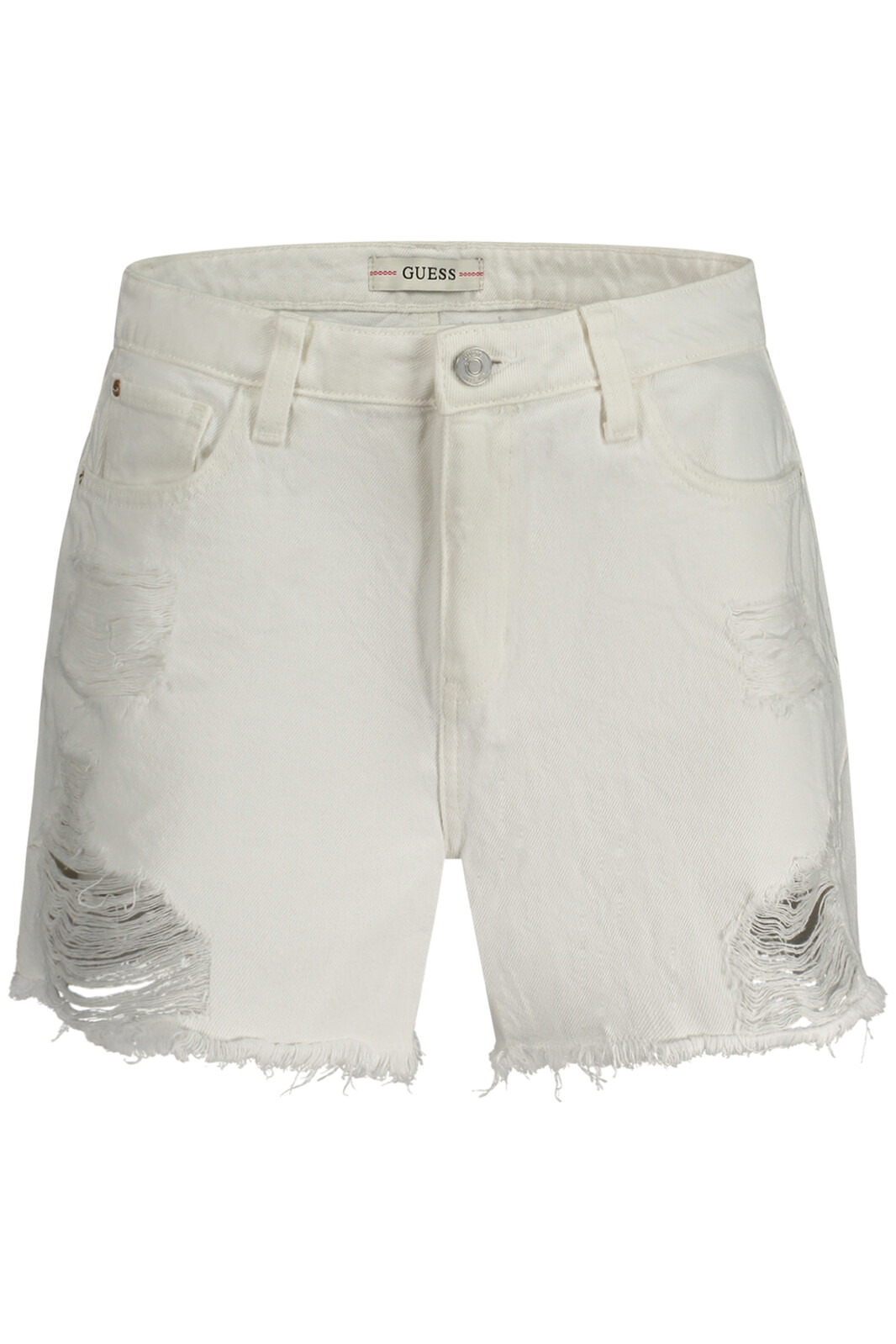GUESS JEANS WOMEN'S SHORT JEANS WHITE