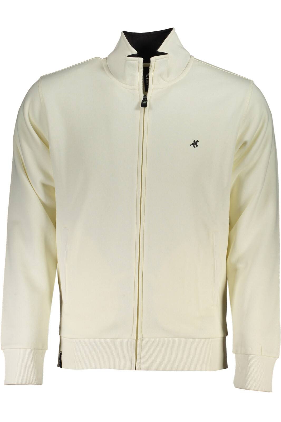 US GRAND POLO MEN'S WHITE ZIP SWEATSHIRT
