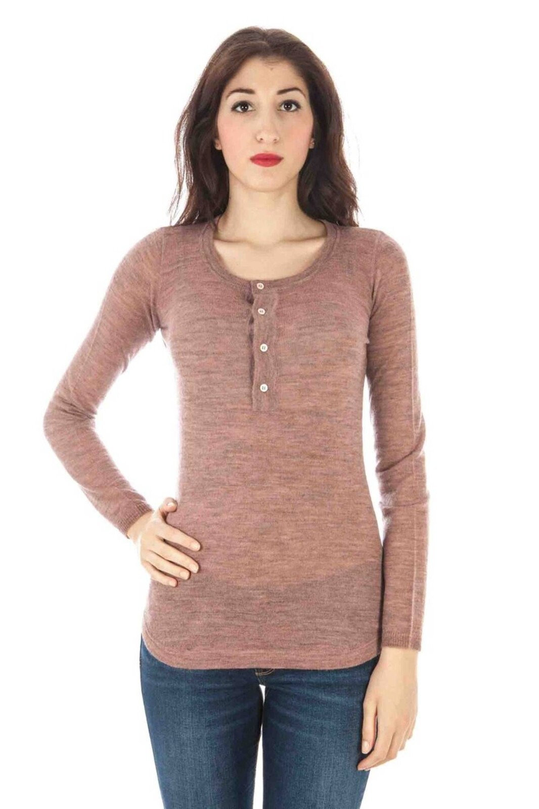 FRED PERRY WOMEN'S PINK SWEATER