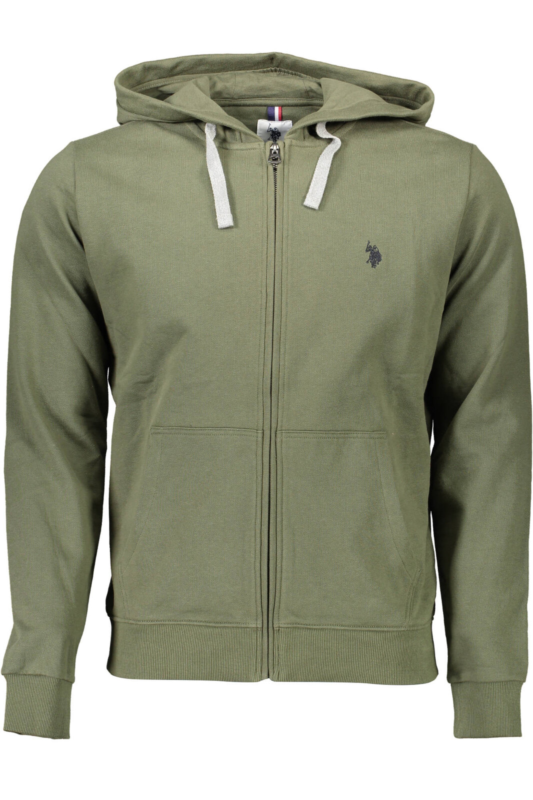 US POLO GREEN MEN'S SWEATSHIRT WITH ZIP