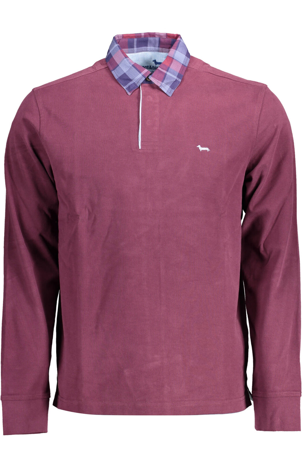 HARMONT & BLAINE PURPLE MEN'S LONG SLEEVE POLO SHIRT