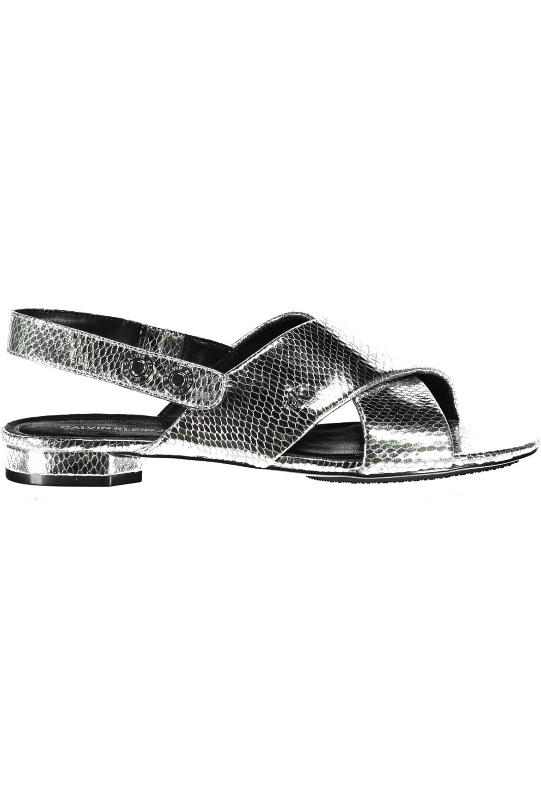CALVIN KLEIN SILVER WOMAN SANDAL SHOES
