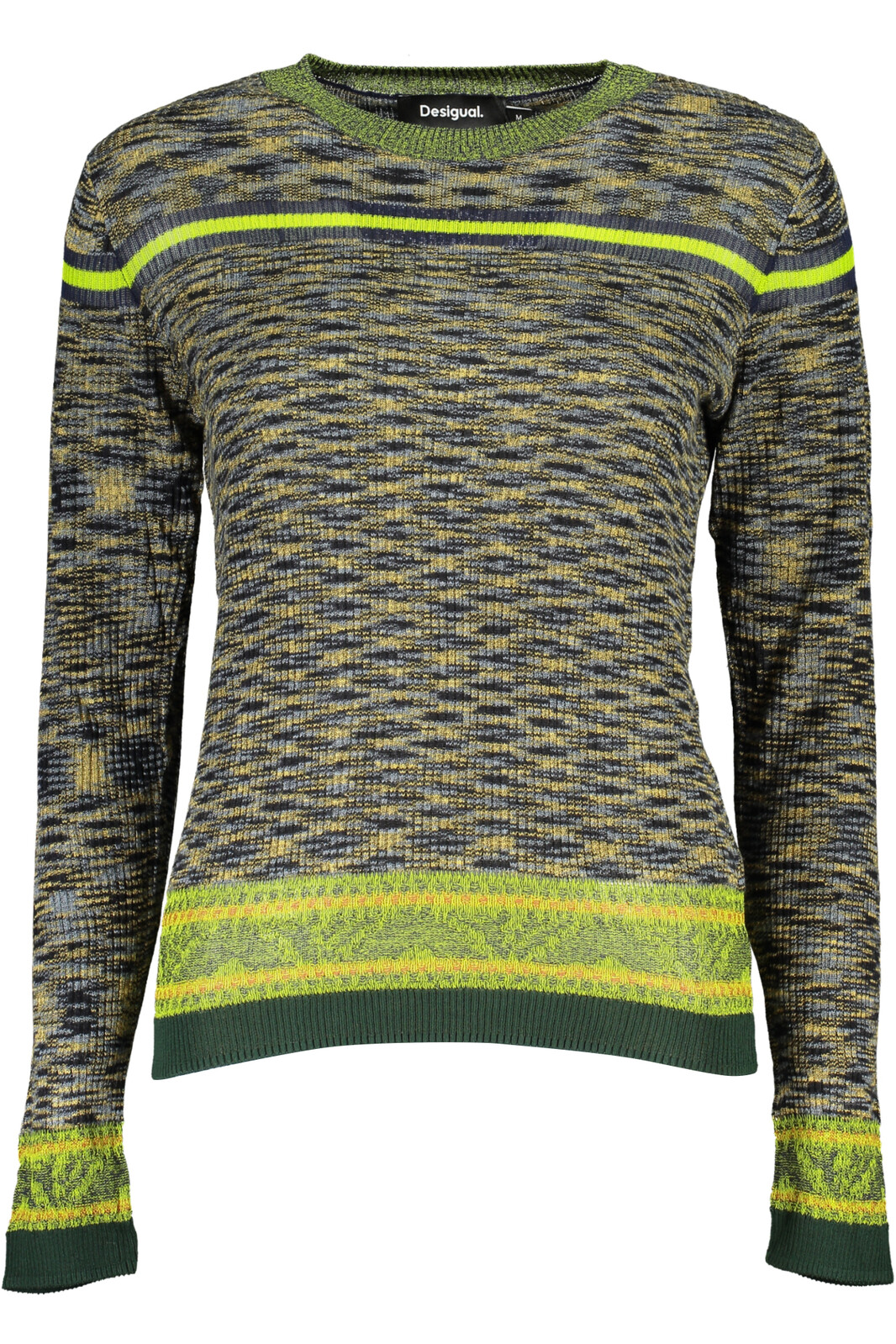 DESIGUAL GREEN WOMEN'S SWEATER