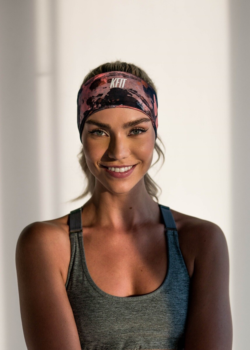 Čelenka kfit® butterfly tmavě modrá/růžová uni