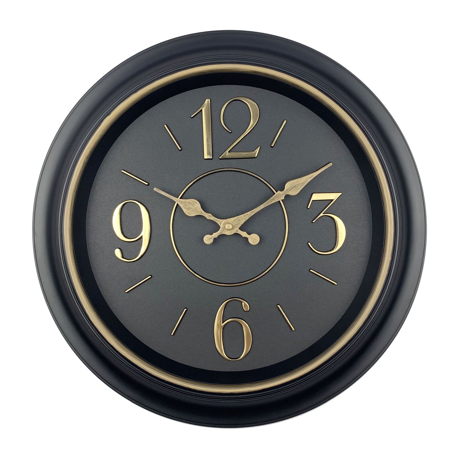 Nástěnné hodiny OLOF černá  Ø 40 cm Mybesthome