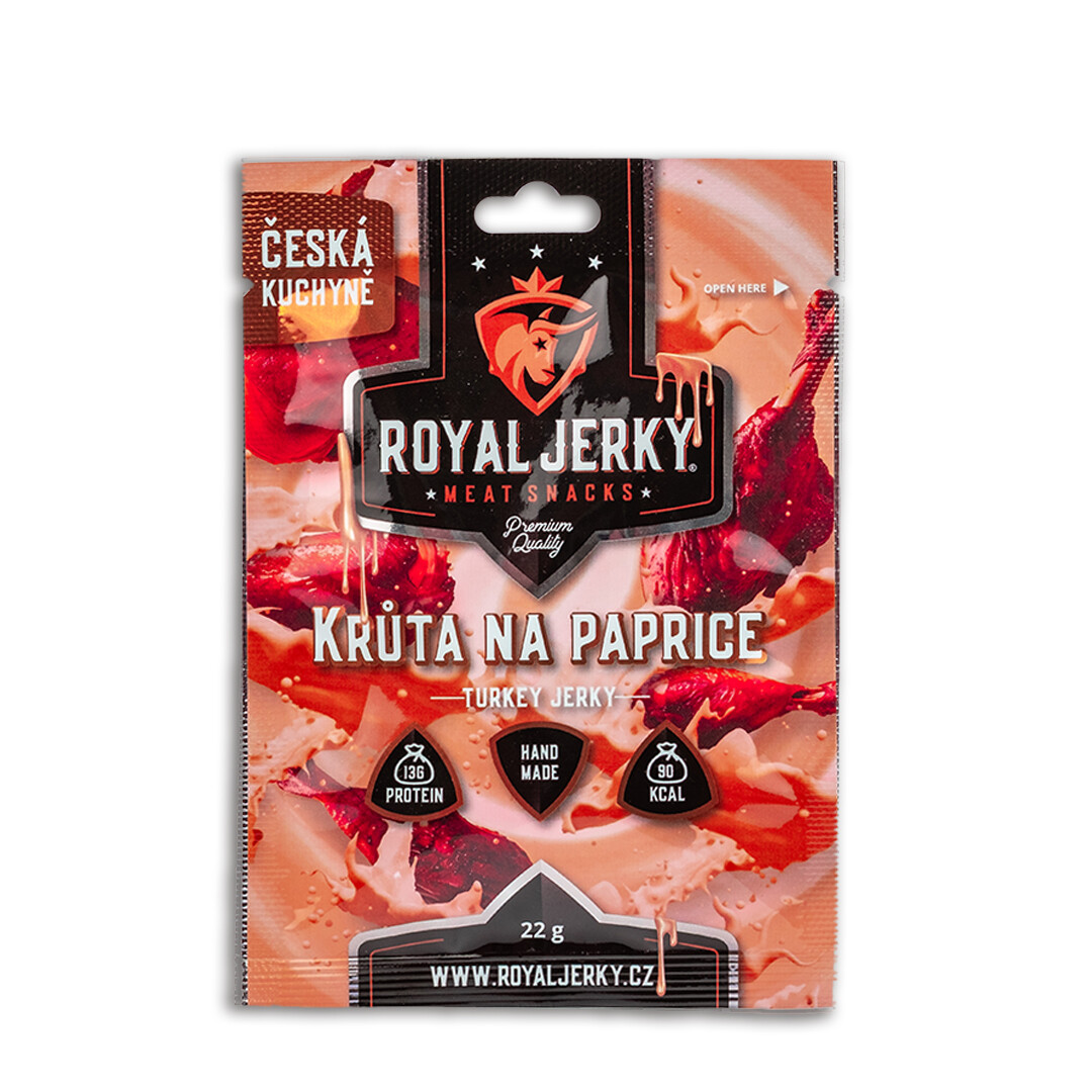 Sušené maso – Royal Jerky | Krůtí na paprice | 22 g